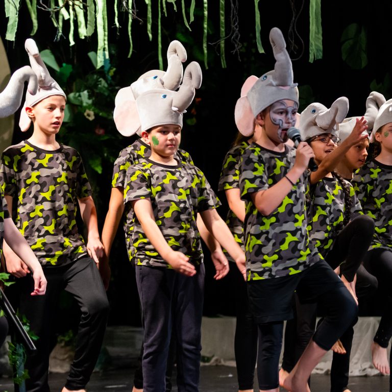 Students dressed as elephants