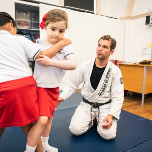 Students learning about martial arts